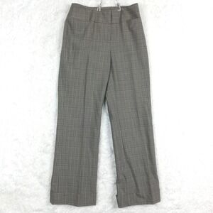 Jones New York Womens Pants Worsted Wool Trouser Cuffed Beige Plaid‎ Petite 2P